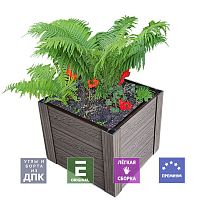 Кашпо из ДПК Патио Wood 48х50х50 см Premium