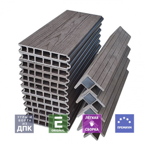 Кашпо из ДПК Патио Wood 48х50х50 см Premium фото 3